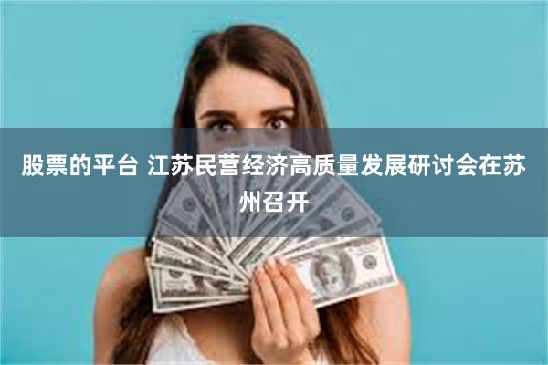 股票的平台 江苏民营经济高质量发展研讨会在苏州召开