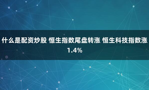 什么是配资炒股 恒生指数尾盘转涨 恒生科技指数涨1.4%